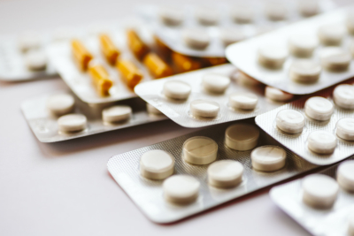 Different medicines: tablets, pills in blister pack